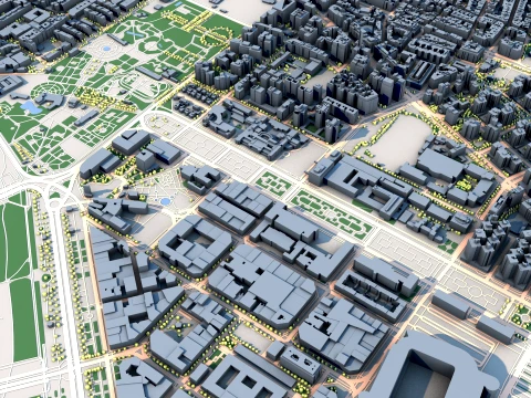 Mapa miasta Walencja Hiszpania Model 3D