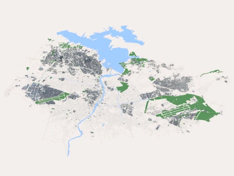 都市景観アダナ トルコの地図 3Dモデル