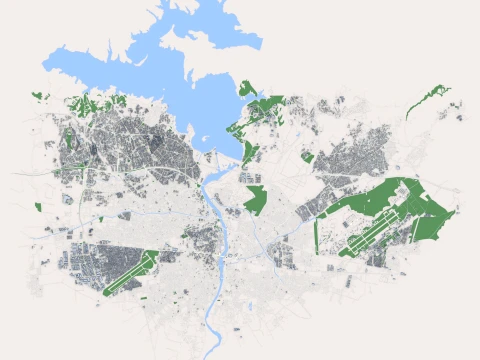 都市景観アダナ トルコの地図 3Dモデル