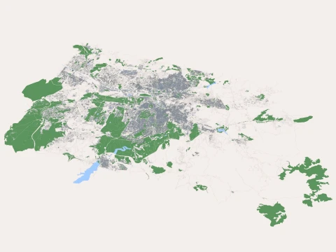 Cityscape Ankara Turkey Map 3D Model