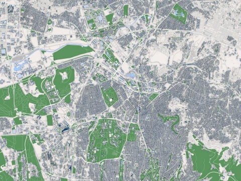 Cityscape Ankara Turkey Map 3D Model