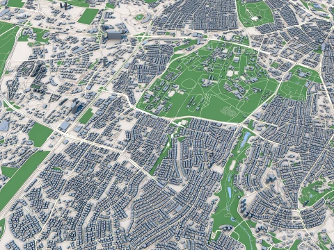 Cityscape Ankara Turkey Map 3D Model
