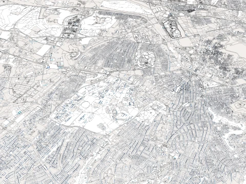 Cityscape Ankara Turkey Map 3D Model