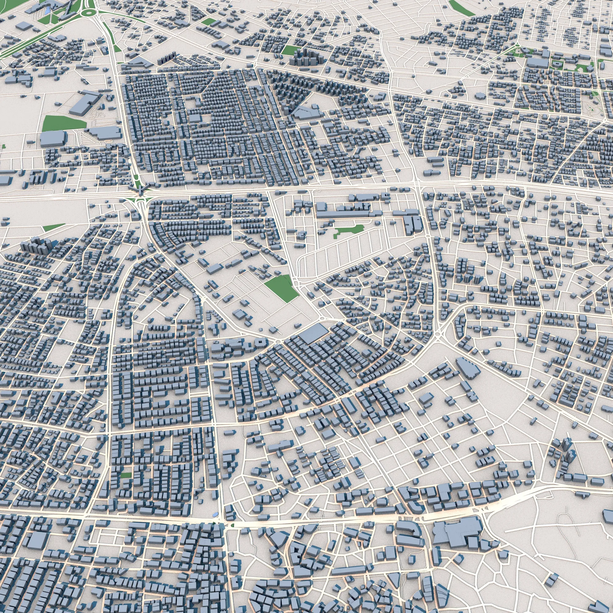 Cityscape Antalya Turkey Map 3D Model .c4d .max .obj .3ds .fbx .stl .blend 