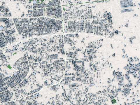 Cityscape Antalya Turkey Map 3D Model
