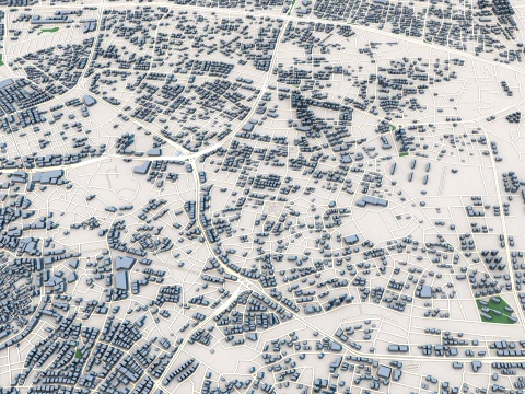Cityscape Antalya Turkey Map 3D Model