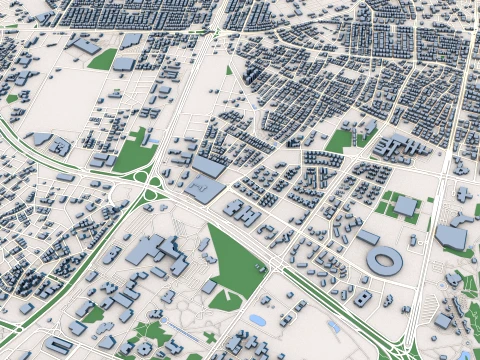 Cityscape Antalya Turkey Map 3D Model