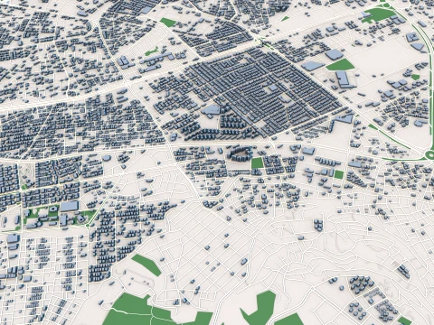 Cityscape Antalya Turkey Map 3D Model