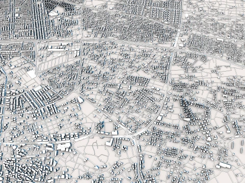 Cityscape Antalya Turkey Map 3D Model