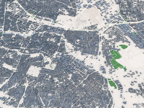 Mapa miasta Gaziantep Turcja Model 3D
