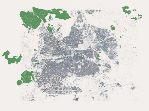 Cityscape Gaziantep Turkey Map 3D Model