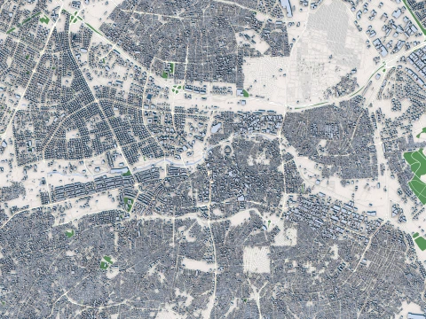 Cityscape Gaziantep Turkey Map 3D Model