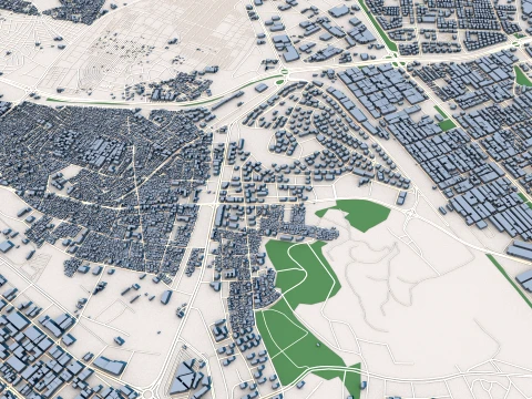 Cityscape Gaziantep Turkey Map 3D Model