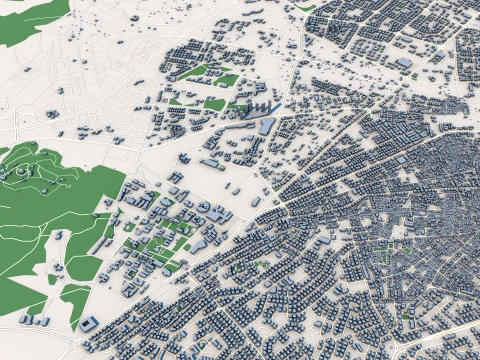 Cityscape Gaziantep Turkey Map 3D Model
