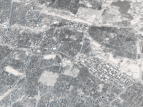 Cityscape Gaziantep Turkey Map 3D Model