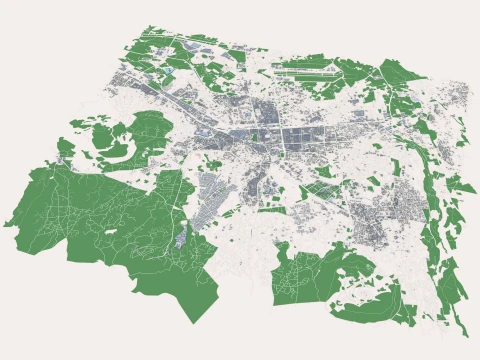 Cityscape Kayseri Turkey Map 3D Model