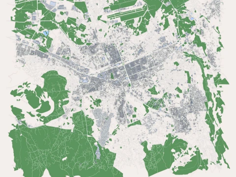Cityscape Kayseri Turkey Map 3D Model