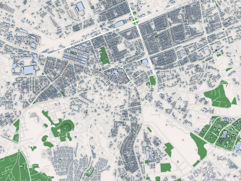 Cityscape Kayseri Turkey Map 3D Model