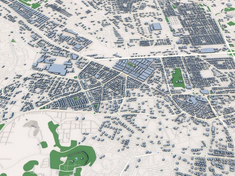 Cityscape Kayseri Turkey Map 3D Model