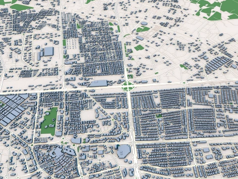 Cityscape Kayseri Turkey Map 3D Model