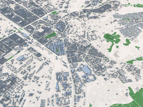 Cityscape Kayseri Turkey Map 3D Model