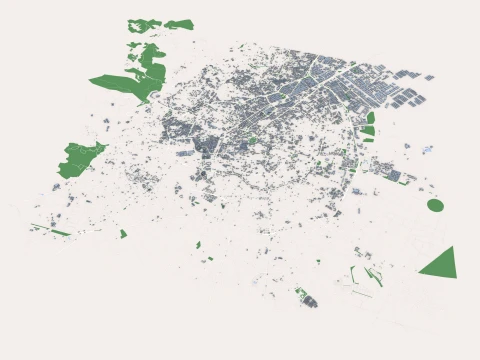 Cityscape Konya Turkey Map 3D Model