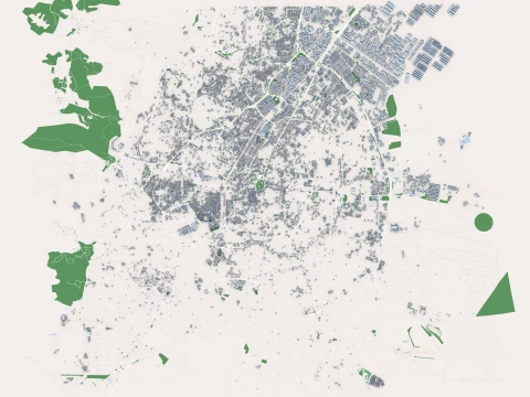 Cityscape Konya Turkey Map 3D Model