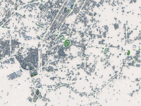 Cityscape Konya Turkey Map 3D Model