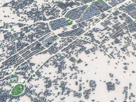 Cityscape Konya Turkey Map 3D Model