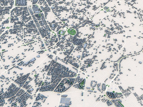 Cityscape Konya Turkey Map 3D Model