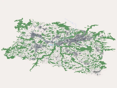 Cityscape St Gallen Switzerland Map 3D Model