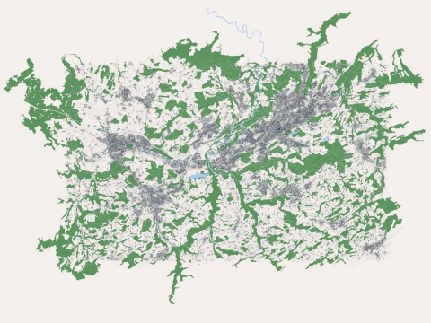 Cityscape St Gallen Switzerland Map 3D Model