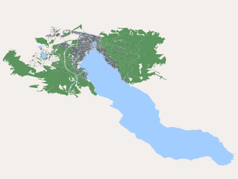 都市景観トゥーンタウンスイス地図 3Dモデル