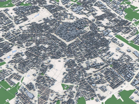 Mapa miasta Modena, Włochy Model 3D