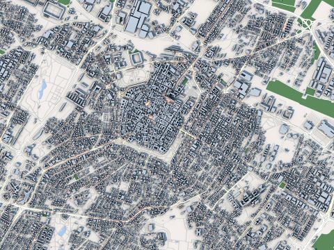 都市景観モデナイタリア地図 3Dモデル