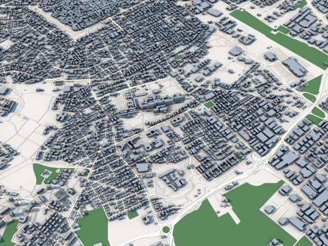 都市景観モデナイタリア地図 3Dモデル