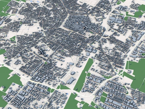 都市景観モデナイタリア地図 3Dモデル