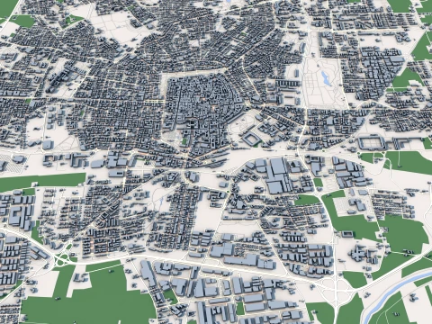 都市景観モデナイタリア地図 3Dモデル