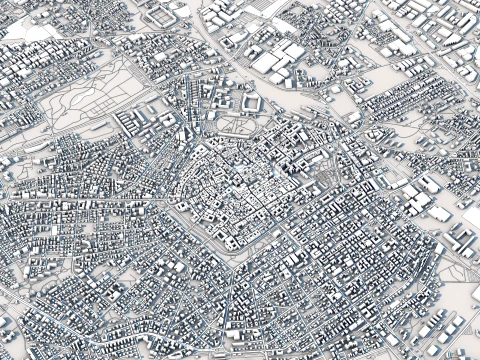 都市景観モデナイタリア地図 3Dモデル
