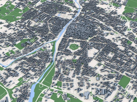 Mapa miasta Parma, Włochy Model 3D