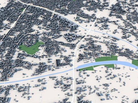 Mapa miasta Reggio Calabria, Włochy Model 3D