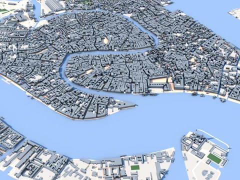 Mapa miasta Wenecja, Włochy Model 3D