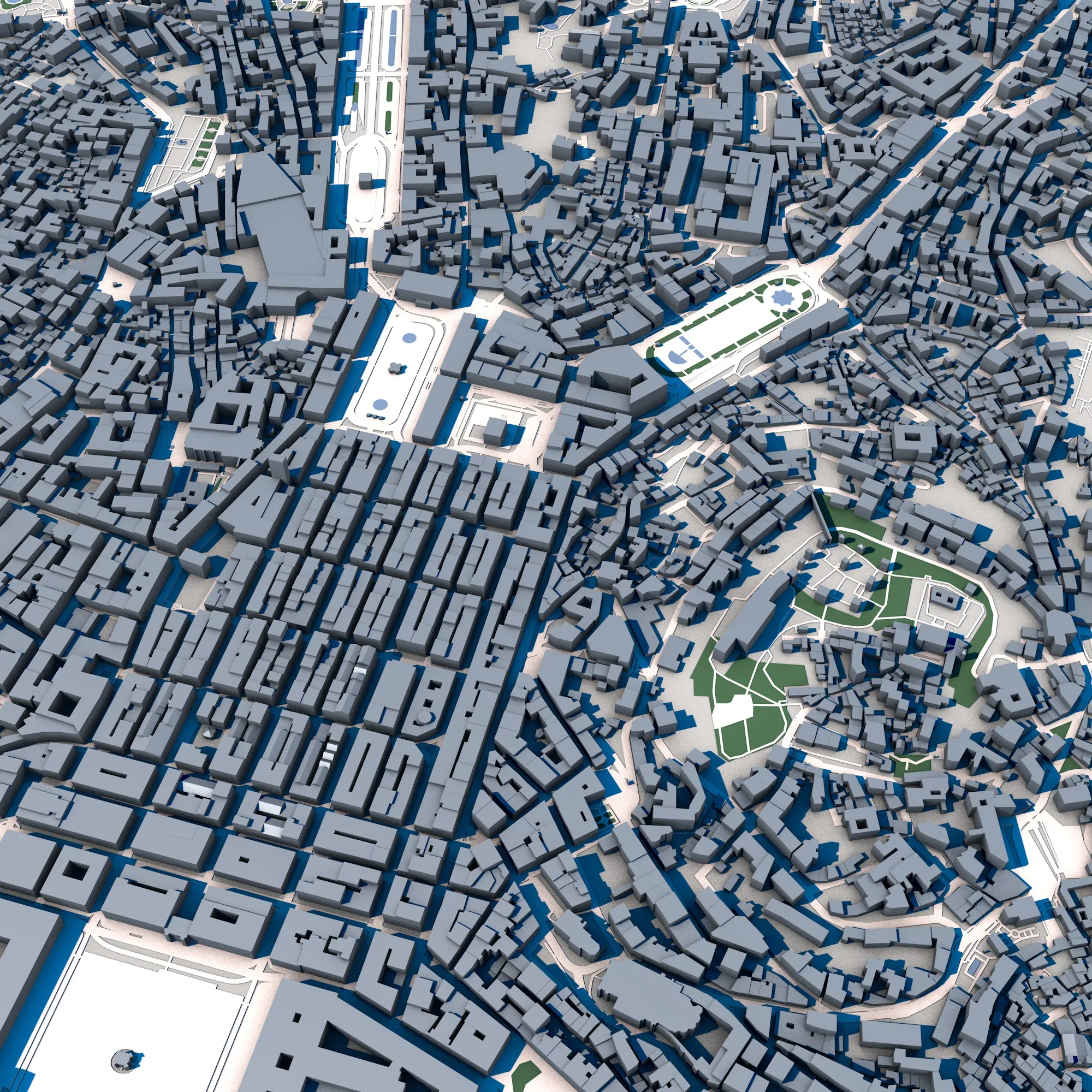 Cityscape Lisbon Portugal Map 3D Model .c4d .max .obj .3ds .fbx .stl .blend 