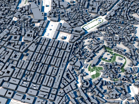 Mapa miasta Lizbona, Portugalia Model 3D