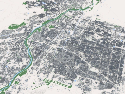 Cityscape Milwaukee Wisconsin United States Map 3D Model