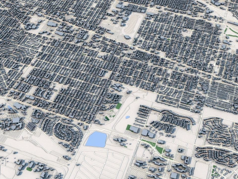 Cityscape Milwaukee Wisconsin United States Map 3D Model