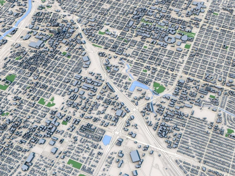 Mapa miasta Tucson, Arizona, USA Model 3D