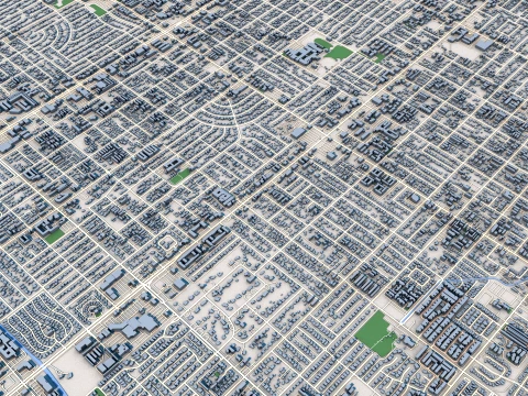 Cityscape Tucson Arizona USA Map 3D Model