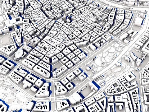 Cityscape Vienna Austria Map 3D Model