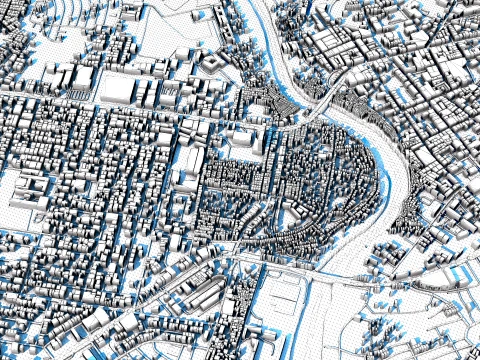 Cityscape Davao Philippine Map 3D Model